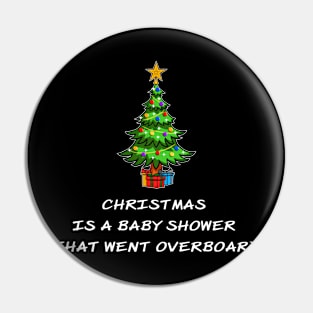 Funny Christmas Baby Shower Design Pin