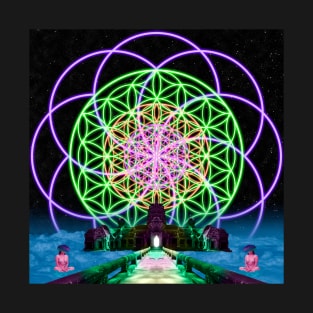 Sacred Geometry - Flower of Life - Road to Awe Remix T-Shirt