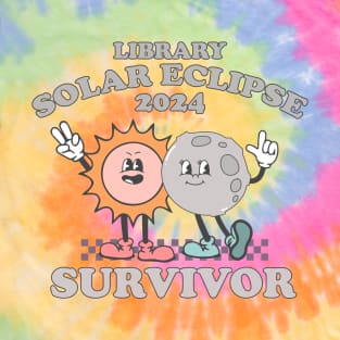 Funny Librarian Solar Eclipse 2024 Shirt, Trendy Public Library Program Bookish T-Shirt