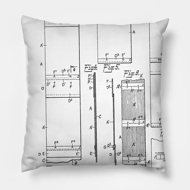 Photographic Roll Vintage Patent Hand Drawing Pillow by TheYoungDesigns