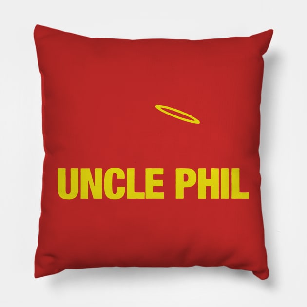 rip uncle phill yellow Pillow by gokilshop