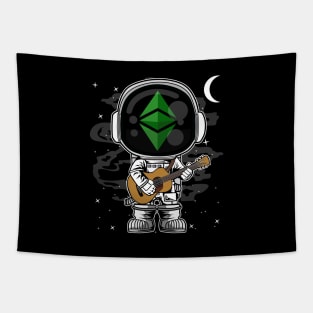 Astronaut Guitar Ethereum Classic ETH Coin To The Moon Crypto Token Cryptocurrency Blockchain Wallet Birthday Gift For Men Women Kids Tapestry