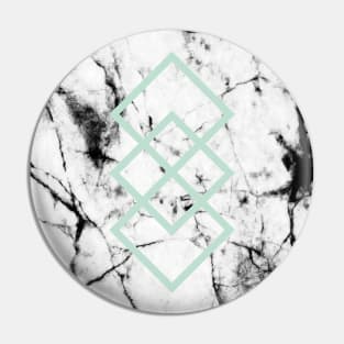 Marble Mint Squares Pin