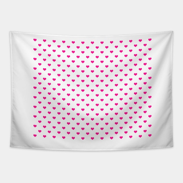 Pink Hearts Pattern Tapestry by CraftyCatz