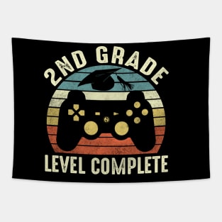 2nd Grade Level Complete Funny Gamer Shirt Last Day of School 2020 Graduation Tapestry