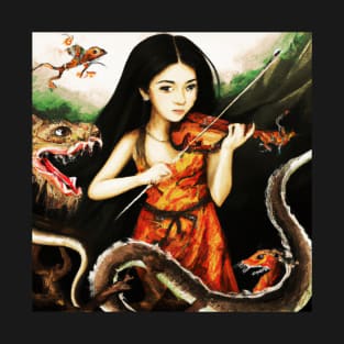 The Little Girl Playing for Monsters T-Shirt