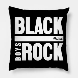 Black Boys Rock Pillow