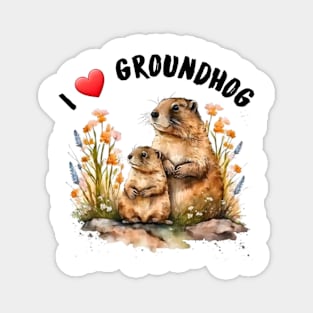 I love groundhog Magnet