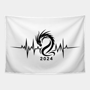 Chinese New Year 2024 Draconic Heartbeat 2024 Tapestry