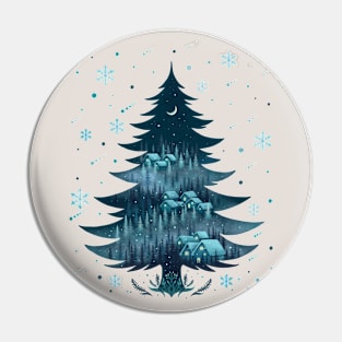 Silent Night Forest Pin