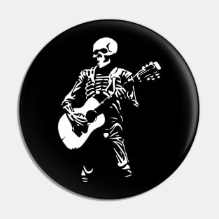 skeleton plays the guitar Pin