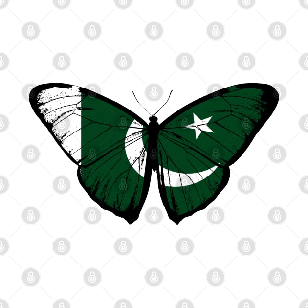 Vintage Pakistan Butterfly Moth | Pray For Pakistan and Stand with Pakistan by Mochabonk
