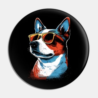 Funny Cool Dog Wearing Sunglasses Pin