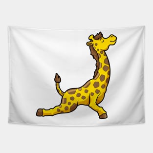 Giraffe at Yoga Stretching exercises Legs & Neck Tapestry