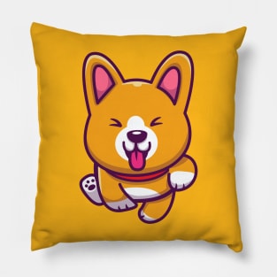 Cute Corgi Running Pillow