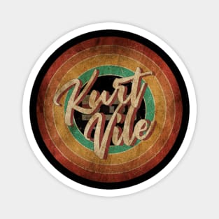 Kurt Vile Vintage Circle Art Magnet