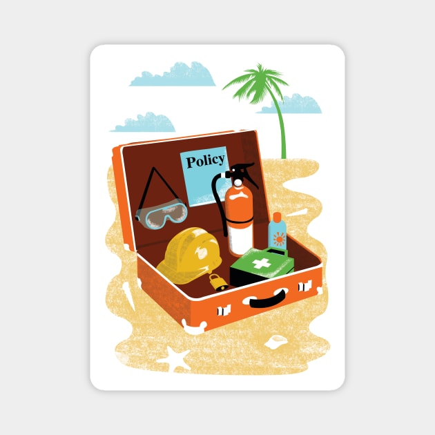 CSMA_travel insurance 2 Magnet by Neil Webb | Illustrator