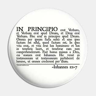 In Principio - John 1:1-7 Pin