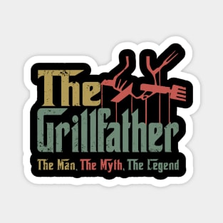 Mens Grillfather Tshirt Grill Shirts for Men Magnet