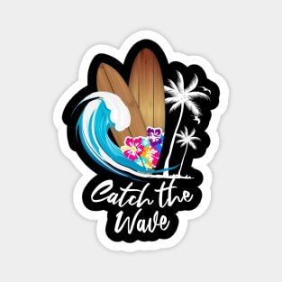 Catch The Wave Summer Surfing Magnet