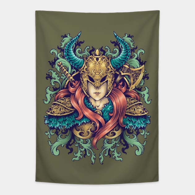 Warrior Queen Tapestry by VintageHeroes