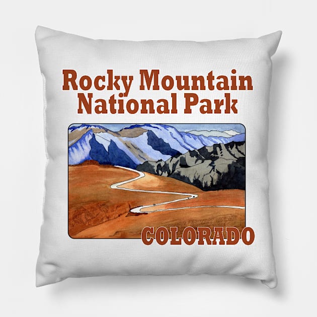 Rocky Mountain National Park, Colorado Pillow by MMcBuck