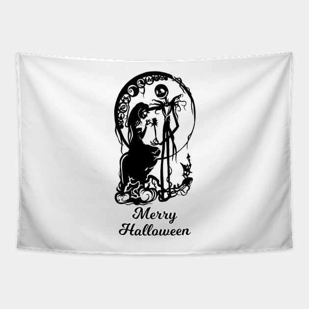 Skellington Halloween Tapestry by Specialstace83