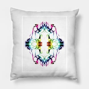 Unique and organic Smoke Art Abstract design Pillow