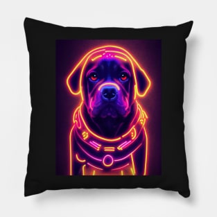 Dog Halloween Neon T-Shirt Pillow