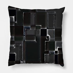 Black Blocks Pillow