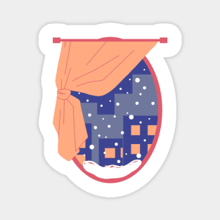 Snowy day Magnet