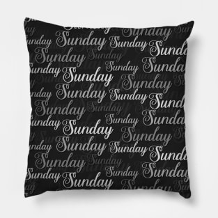 Sunday text graphics pattern Pillow