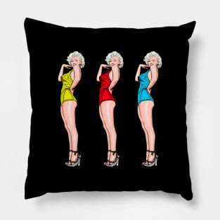 Marilyn pop swimsuits Pillow