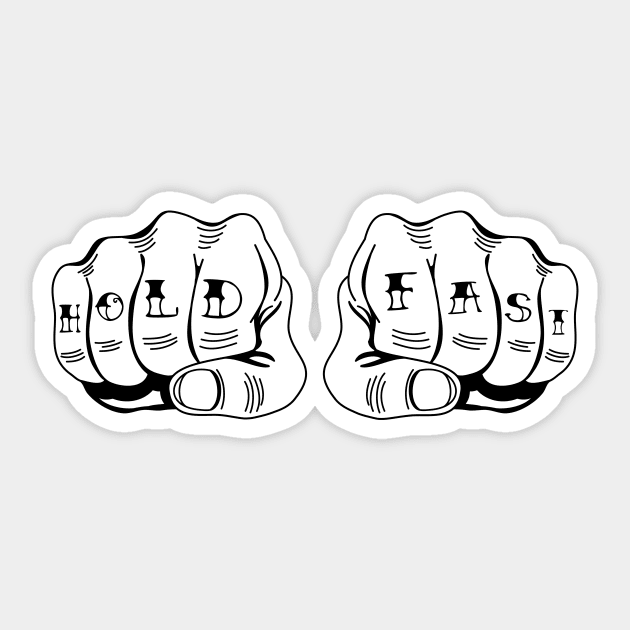 Hold Fast knuckle tattoo - Tattoo - Sticker