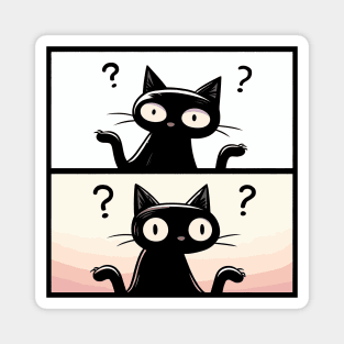 Confused Black Cats Magnet