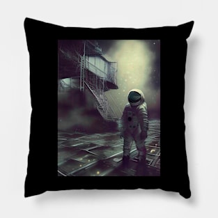 The astronaut in space station. Pillow