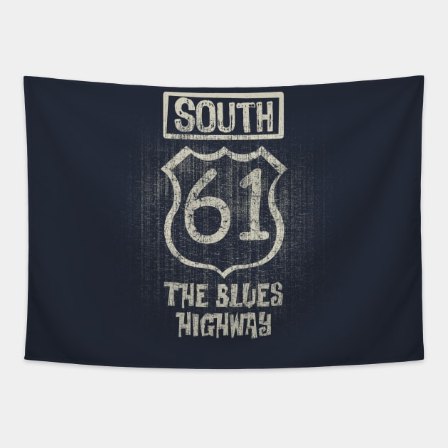 South 61 The Blues Highway Vintage Tapestry by Designkix