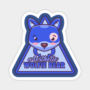 Aesthetic Wolfie Bear Magnet