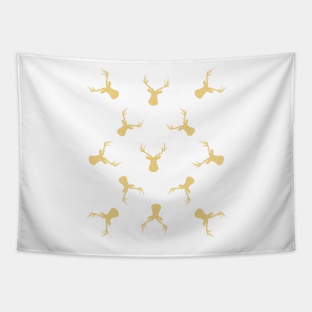 Deer pattern - beige. Tapestry by kerens