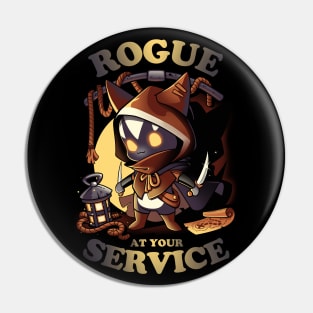 Rogue's Call - Cute Cat Gamer Pin