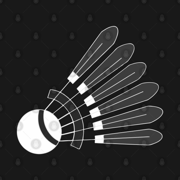 Badminton Player Feathered Badminton Shuttlecock (Black) Shuttles by Mochabonk