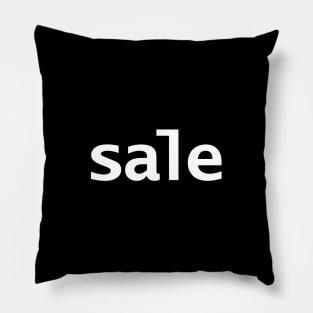 Sale Minimal Typography White Text Pillow