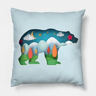 Bedtime Storybook Nature Bear Pillow