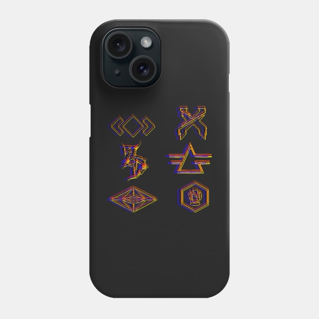 Glitchy Logos Phone Case by chillayx