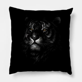 Savage Elegance: Artistic Tiger Head Design Pillow