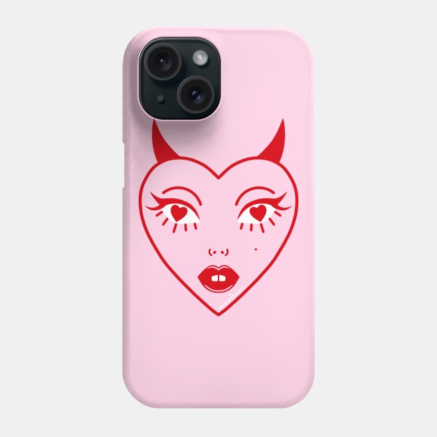 Diabla Face Phone Case by thelamehuman