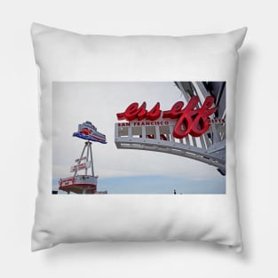 Fishermans Wharf Signage Pillow