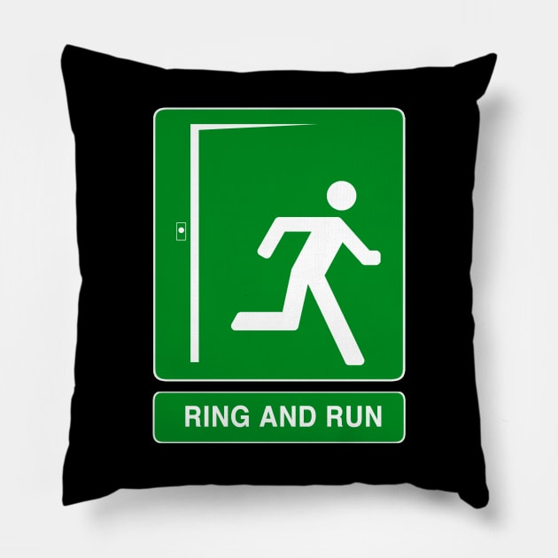 Ring and Run Pillow by blueshift