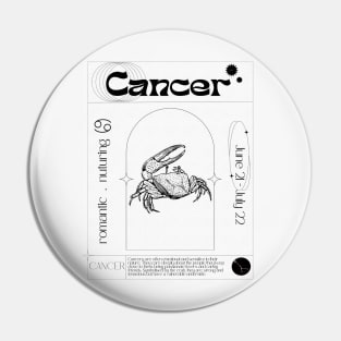 Cancer Zodiac Sign Personality Card Pin