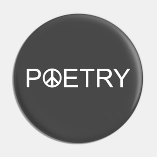 Peace Poetry Pin